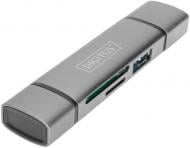 Кардридер Digitus USB-C/USB 3.0 SD/MicroSD (DA-70886)
