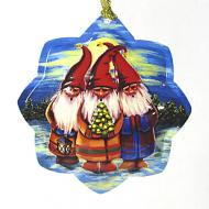 Елочная игрушка звездочка Гномики 9 см