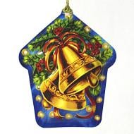 Елочная игрушка домик Колокольчики 10 см
