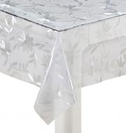 Скатерть 3Д ТС321-001 Листья 137x200 см белый Даріана