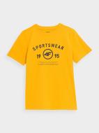 Футболка 4F TSHIRT M1012 4FJSS23TTSHM1012-71S р.128 жовтий