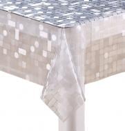 Скатертина 3Д ТСА059-001 Мозаїка 137x200 см срібний Даріана