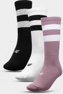 Шкарпетки 4F SOCKS CAS 4FAW22USOCU125-93S р.3538 чорний/білий/рожевий 3 шт.