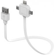 Кабель Allocacoc Lighting + microUSB + miniUSB – USB 0,8 м белый (9002/UC80CN)