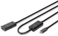 Подовжувач Digitus USB 3.2 Gen1 Active Cable 5G C/M-C/F 10 м чорний (DA-73109)