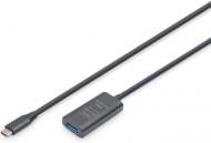 Подовжувач Digitus USB 3.2 Gen1 Active Cable 5G C/M-A/F 10 м чорний (DA-73111)