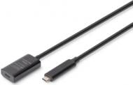 Подовжувач Digitus USB 3.2 Gen2 Active Cable 10G C/M-C/F 5 м чорний (DA-73112)