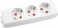 Колодка Viko MultiLet із заземленням 3 гн. без вимикача білий