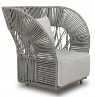 Крісло ротангове Bella Vita Бруклін 109x87,5x119,5 см сірий