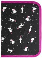 Пенал шкільний Cats 25103C CLASS чорний із рожевим