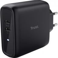 Мережевий зарядний пристрій Trust Maxo 65 Вт 2xUSB-C PD (25380_TRUST)