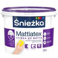 Фарба латексна водоемульсійна Sniezka інтер'єрна Mattlatex мат білий 10 л 14 кг