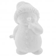 Ялинкова іграшка Сніговик 3Д 10 см срібний