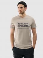 Футболка 4F TSHIRT M2209 4FWSS25TTSHM2209-26S р.2XL бежевий