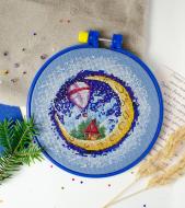 Набор для вышивания крестиком Домик на луне 170x170 мм Абрис Арт