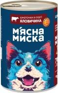 Корм влажный М'ясна миска Кусочки в соусе с говядиной и овощами 1,24 кг