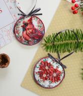 Набор для вышивания бисером Красный кардинал 132x66 мм Абрис Арт