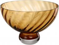 Ваза-фруктовница Wrzesniak Glassworks Wisla 17 см янтарная 14-4677A