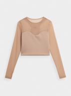 Футболка 4F LONGSLEEVE F034 4FSS22TLONF034-82S р.XS бежевый Футболка 4F LONGSLEEVE F034 4FSS22TLONF034-82S р.XS бежевый