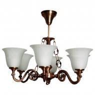 ВИТРИНА! Люстра подвесная Фабрика Світла Эллада 5x60 Вт E27 патина бронза НСБ 01-6х60-161