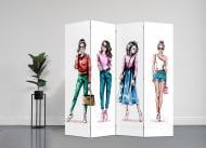 Ширма ТЕРРАВОЛ Модницы 1750x1350x20 мм белый с рисунком