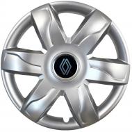 Колпак для колес SJS Peugeot NEW 318 R15" 4 шт. серебряный (109798)