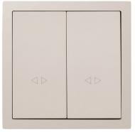 Механизм выключателя перекрестный двухклавишный HausMark Juna без подсветки песочный/бежевый 7041-1888U2-107TW