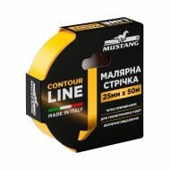 Стрічка малярна Mustang CONTOUR LINE рисова жовта 25 мм x 50 м