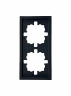 Рамка двухместная HausMark Juna горизонтальная черный матовый 7041-1700U2-147