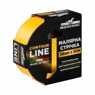 Стрічка малярна Mustang CONTOUR LINE рисова жовта 36 мм x 50 м