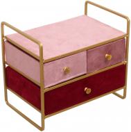 Комод-органайзер 3 ящика 21x14x18 см пудровый