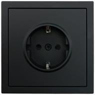 Механизм розетки бытовая с заземлением HausMark Juna IP20 черный матовый 7041-1788U2-124BQC