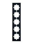 Рамка пятиместная HausMark Juna горизонтальная черный матовый 7041-1700U2-150