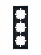 Рамка трехместная HausMark Juna горизонтальная черный матовый 7041-1700U2-148