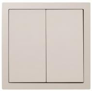 Механизм выключателя двухклавишный HausMark Juna без подсветки песочный/бежевый 7041-1888U2-101QC