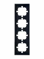 Рамка четырехместная HausMark Juna горизонтальная черный матовый 7041-1700U2-149