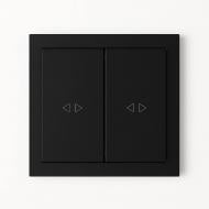 Механизм выключателя двухклавишный HausMark Juna без подсветки черный матовый 7041-1788U2-107TW