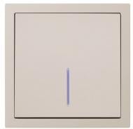 Механизм выключателя одноклавишный HausMark Juna с подсветкой песочный/бежевый 7041-1888U2-111QC