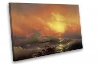 Репродукция Девятый вал Айвазовского Ивана 45x30 см WallArt 54354-1.1