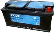 Акумулятор автомобільний EXIDE EFB 6СТ-105 Euro 105Ah 950A 12V «+» праворуч (EL1050)