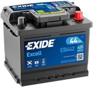Акумулятор автомобільний EXIDE Excell 44Ah 420A 12V «+» праворуч (EB442)