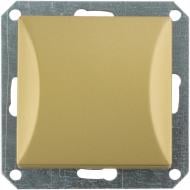 Вимикач прохідний одноклавішний Timex Opal без підсвітки золотий WP-5 Op ZL