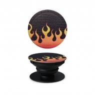 Держатель для телефона Pop 005 Ночное пламя Luxe Cube черный с элементами коричневого и желтого