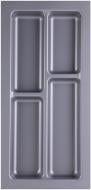 Лоток для столових приборів Smart Variant 230х480х45 мм сірий 42378