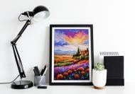 Набір для вишивання бісером Вечоріє над лугом 220x320 мм Абрис Арт