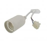 Патрон электрический Electraline с проводом 4А ПВС 2x0,75 E27 пластик белый 71150