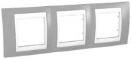 Рамка трехместная Schneider Electric Unica Plus горизонтальная серый MGU6.006.865