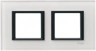 Рамка двухместная Schneider Electric Unica горизонтальная белое стекло MGU68.004.7C2
