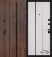 Дверь входная Булат В-85 (квадро) модель 535 дуб табак / рустик авиньон блан 2050x850 мм правая