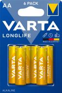 Батарейки Varta LONGLIFE BLI 6 AA (пальчиковые) 6 шт. (4106101426)